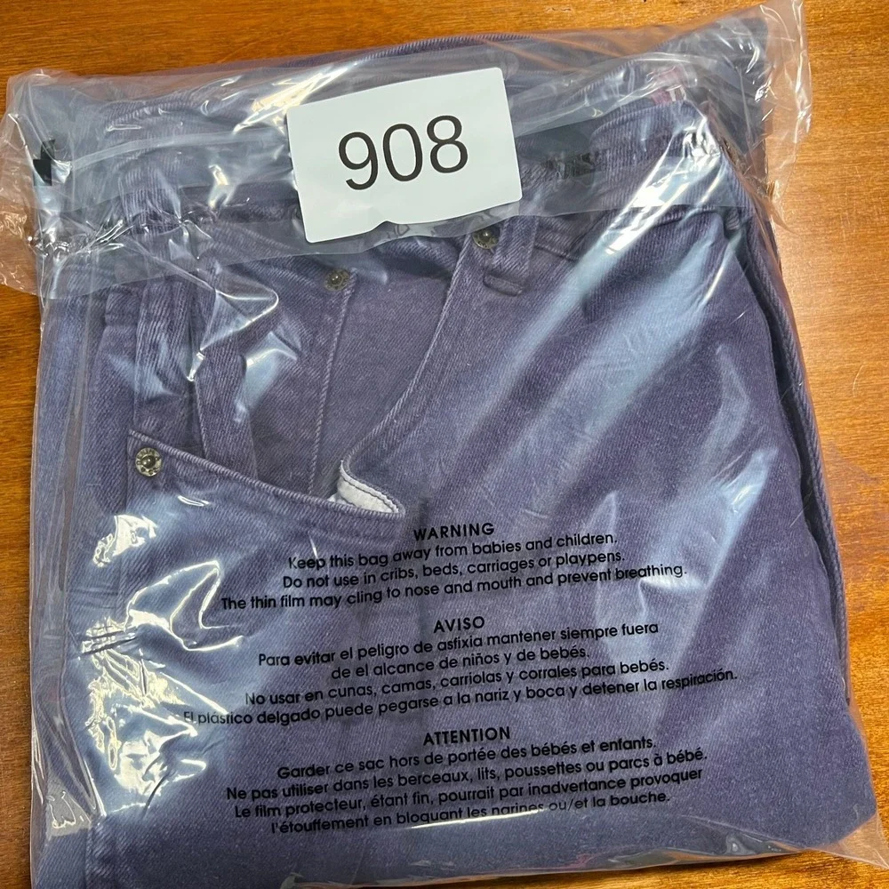Denim & Co Jeans Women 22 Purple High Rise Tapered Leg Stretch Cotton